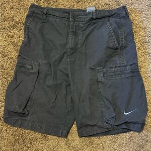 Nike Black Cargo Shorts with Side Zipper Pockets